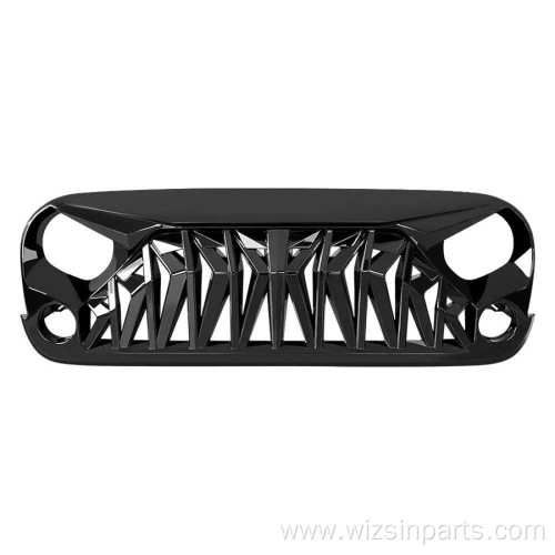 Shark Grille Glossy Black For Wrangler JK JKU